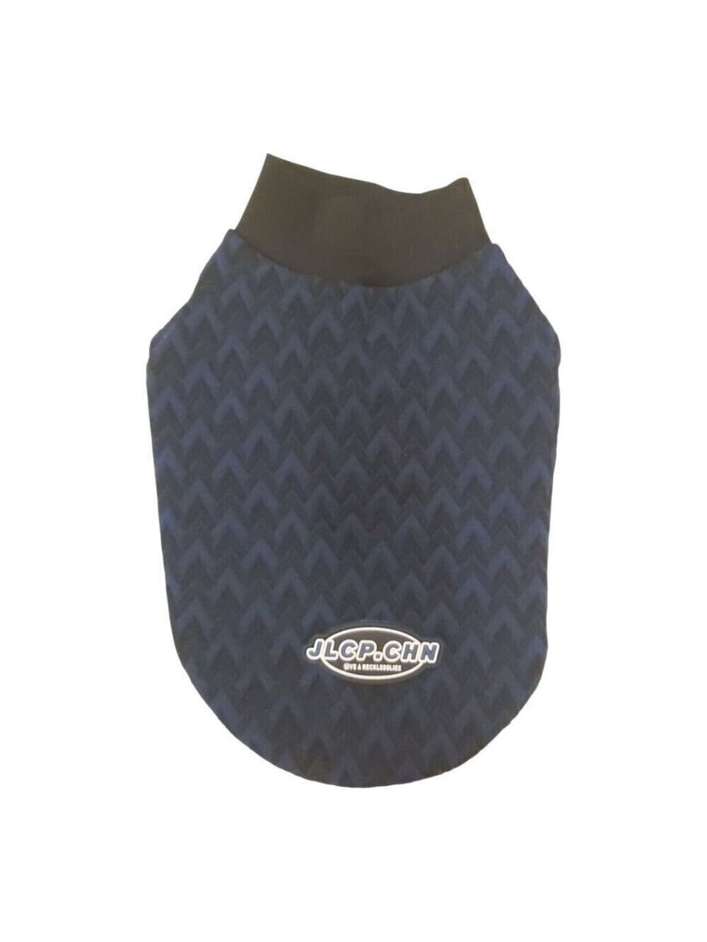 JLCP.CHN Navy Blue/Black Argyle Pullover Dog Shirt - XS